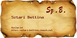 Sztari Bettina névjegykártya